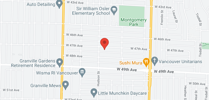 map of 1256 W 47TH AVENUE